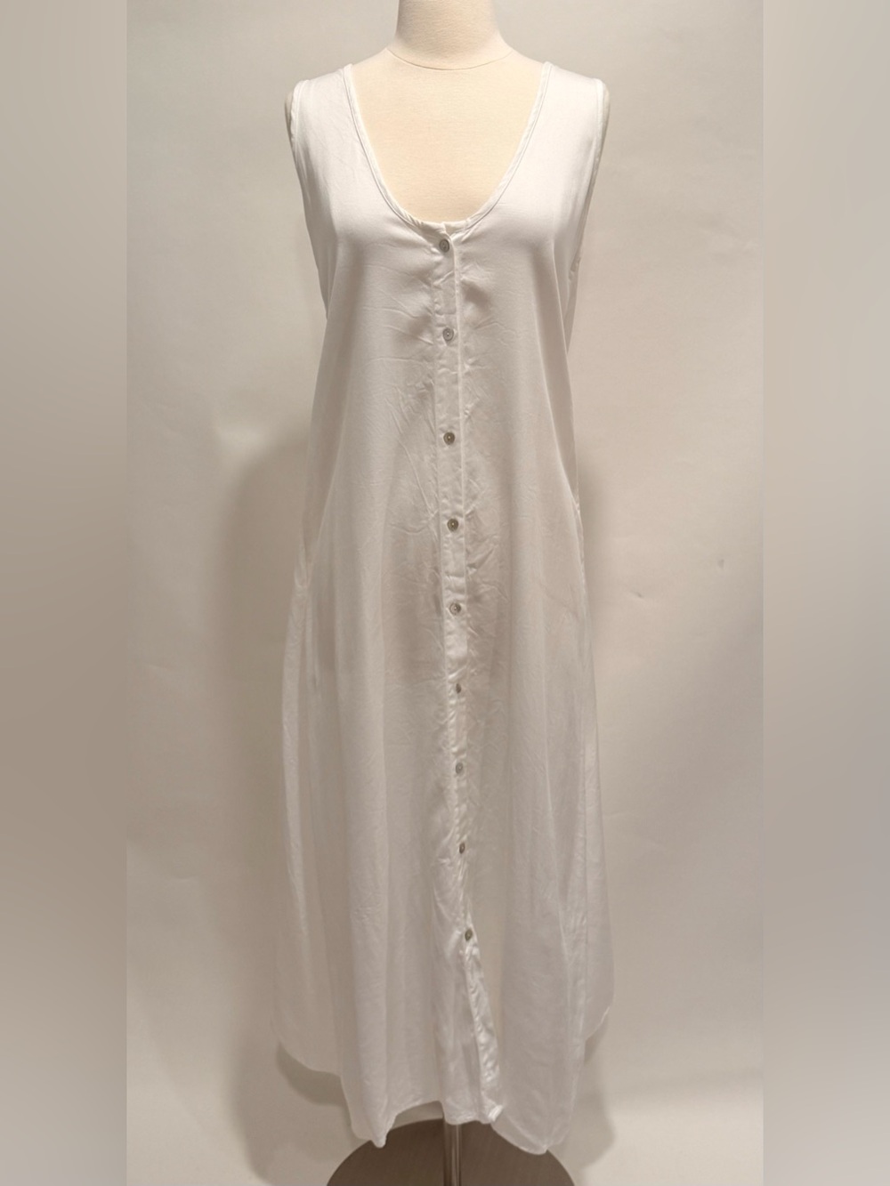 Shaina Mote White Lucid Button Down Reversible Dress US 2